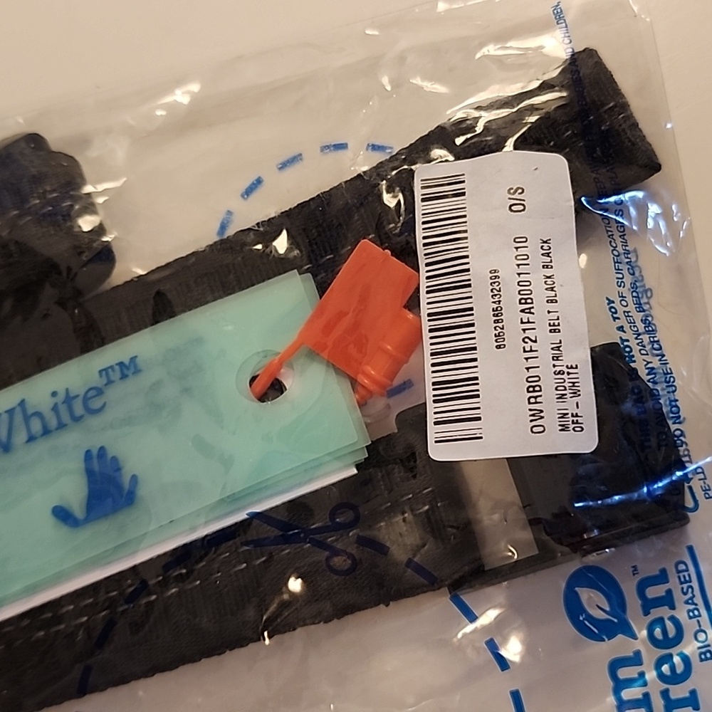 Off-White Industrial Belt. NWT and In The Bag. Black on Black OSFA MSRP $220